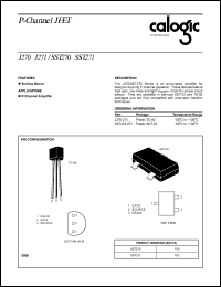 SST270 datasheet: 30 V, P-Channel JFET SST270