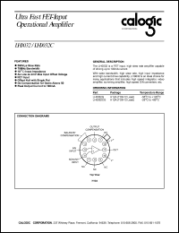 LH0032G datasheet: Ultra fast FET-input operational amplifier LH0032G