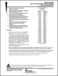 SN74ALVCH16409DL datasheet:  9-BIT 4-PORT UNIVERSAL BUS EXCHANGER WITH 3-STATE OUTPUTS SN74ALVCH16409DL