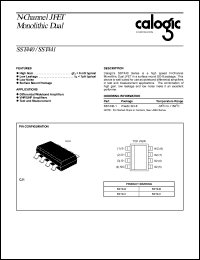 SST441 datasheet: N-Channel JFET monolithic dual SST441