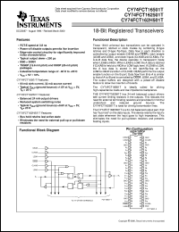 CY74FCT162501ETPVC datasheet:  18-BIT UNIVERSAL BUS TRANSCEIVERS WITH 3-STATE OUTPUTS CY74FCT162501ETPVC