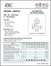 AR3504 datasheet: 400 V, 35 A Automotive rectifier diode AR3504