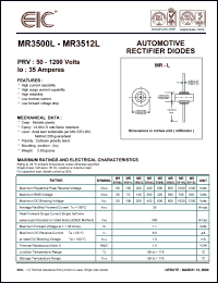 MR3506L datasheet: 600 V, 35 A, automotive rectifier diode MR3506L