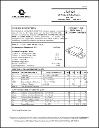 1920A20 datasheet: 20 W, 25 V, 1930-1990 MHz common emitter transistor 1920A20