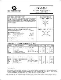 2A3A datasheet: 0.3 W, 20 V, 2000 MHz common emitter transistor 2A3A