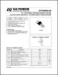 STP80N0509 datasheet: TRANSISTOR MOSFET TO-220 STP80N0509