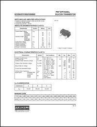 BC856B datasheet: TRANSISTOR SOT-23 (NOT BGHT FM FCHD) BC856B