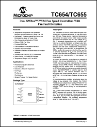 TC654EUN datasheet: PWM fan speed controllers with fan fault detection TC654EUN