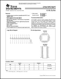 CY74FCT827ATQCT datasheet:  10-BIT BUFFERS/DRIVERS WITH 3-STATE OUTPUTS CY74FCT827ATQCT