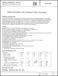 SAA7310P datasheet: CMOS decoder for compact disc system SAA7310P