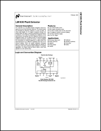 LM1830N datasheet: Fluid detector LM1830N