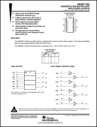 SN64BCT126AD datasheet:  QUADRUPLE BUS BUFFER GATE WITH 3-STATE OUTPUTS SN64BCT126AD