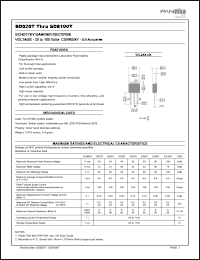 SD840T datasheet: Schottky barrier rectifier. Max recurrent peak reverse voltage 40 V. Max average forward rectified current at Tc = 75degC  8.0 A. SD840T