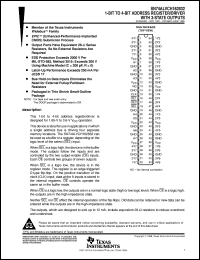 SN74ALVCH162832GR datasheet:  1-TO-4 ADDRESS REGISTER/DRIVER WITH 3-STATE OUTPUTS SN74ALVCH162832GR