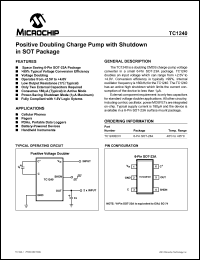 TC1240ECH datasheet: Positive doubling charge pump with shutdown TC1240ECH