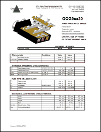 GOG94020 datasheet: 400 V 3-phse AC-DC bridge GOG94020