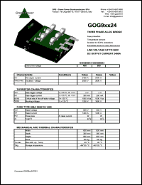 GOG95024 datasheet: 500 V 3-phse AC-DC bridge GOG95024
