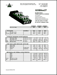 GOB94027 datasheet: 400 V Bi-directional 3-phse AC-DC bridge GOB94027