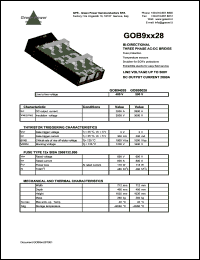 GOB95028 datasheet: 500 V Bi-directional 3-phse AC-DC bridge GOB95028