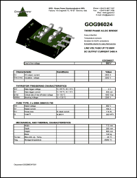 GOG96024 datasheet: 690 V  3 phase AC-DC bridge GOG96024
