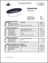 GPDP4156 datasheet: 5000 V  rectifier diode GPDP4156
