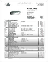 GPTK3090 datasheet: 2400 V  phase controlled SCR GPTK3090