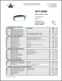 GPTJ2060 datasheet: 1600 V  phase controlled SCR GPTJ2060