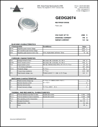 GEDG2074 datasheet: 2000 V  rectifier diode GEDG2074