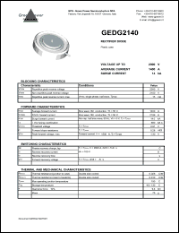 GEDG2140 datasheet: 2000 V  rectifier diode GEDG2140