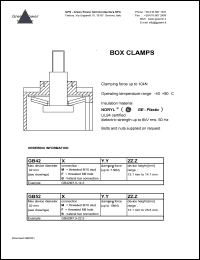 GB52B7.5-22.5 datasheet: Box clamp GB52B7.5-22.5