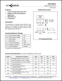 HWL32NPA datasheet: 2.8 W L-band GaAs power FET HWL32NPA