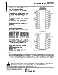 MSP430P313IDL datasheet:  16-BIT RISC-LIKE ULTRA-LOW-POWER MICROCONTROLLER W/6 US WAKEUP, WATCHDOG TIMER MSP430P313IDL