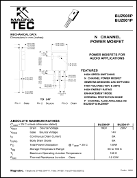 BUZ900P datasheet: N-channel power MOSFET for audio applications, 160V BUZ900P