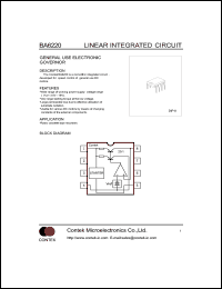 BA6220 datasheet: General use electronic governor. Operating supply voltage: Vcc = 3.5V  to 16V BA6220