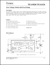 TEA1024 datasheet: Zero voltage switch with fixed ramp TEA1024