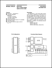 MS62256H-15RC datasheet: 32K x 8 high speed cmos static RAM, 15ns MS62256H-15RC