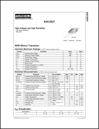 KSC5027 datasheet: NPN transistor high speed switching KSC5027