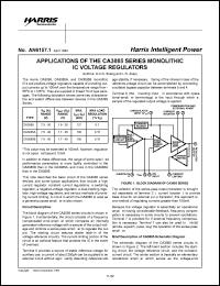 CA3085A datasheet: Voltage regulator CA3085A