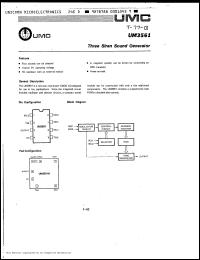 UM3561 datasheet: Three siren sound generator UM3561