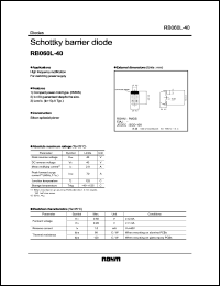 RB060L-40 datasheet: Schottky barrier diode, 40V, 2A RB060L-40