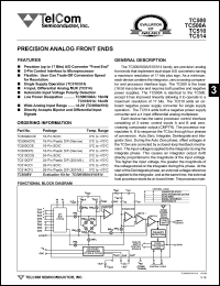 TC500ACOE datasheet: Precision analog front end. TC500ACOE