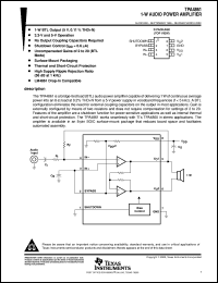 TPA4861EVM datasheet:  1-W MONO AUDIO POWER AMPLIFIER TPA4861EVM