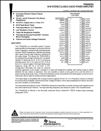 TPA032D04EVM datasheet:  CLASS D STEREO AUDIO POWER AMPLIFIER TPA032D04EVM