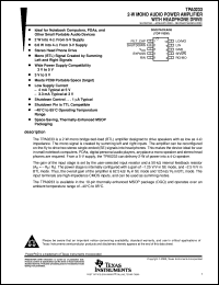 TPA0233DGQ datasheet:  2-W MONO AUDIO POWER AMP WITH HEADPHONE DRIVE TPA0233DGQ