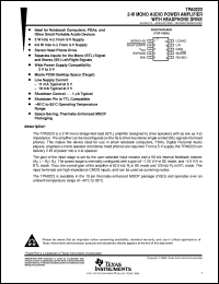 TPA0223DGQ datasheet:  2-W MONO AUDIO POWER AMP WITH HEADPHONE DRIVE TPA0223DGQ