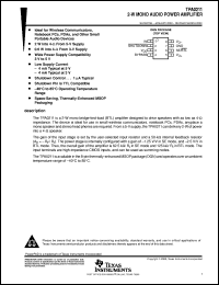 TPA0211DGN datasheet:  2-W MONO AUDIO POWER AMP TPA0211DGN