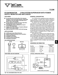 TC32MCDB datasheet: Economonitor system  supervisor with power supply monitor and watchdog TC32MCDB