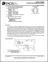 TPS5904A datasheet: Optoisolated feedback amplifier. TPS5904A