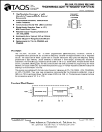 TSL230RP datasheet: Programmable light-to-frequency converter TSL230RP