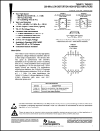 THS4011CD datasheet:  290-MHZ LOW-DISTORTION HIGH-SPEED AMPLIFIER THS4011CD